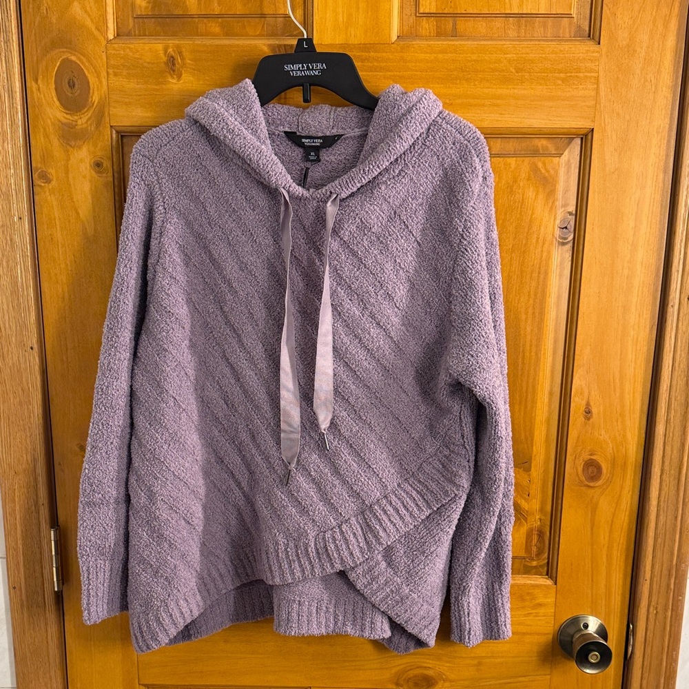 Simply Vera Vera Wang Purple Hooded Sweater